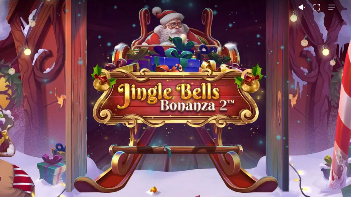 Tampilan visual slot Jingle Bells Bonanza 2 dengan tema Natal yang meriah